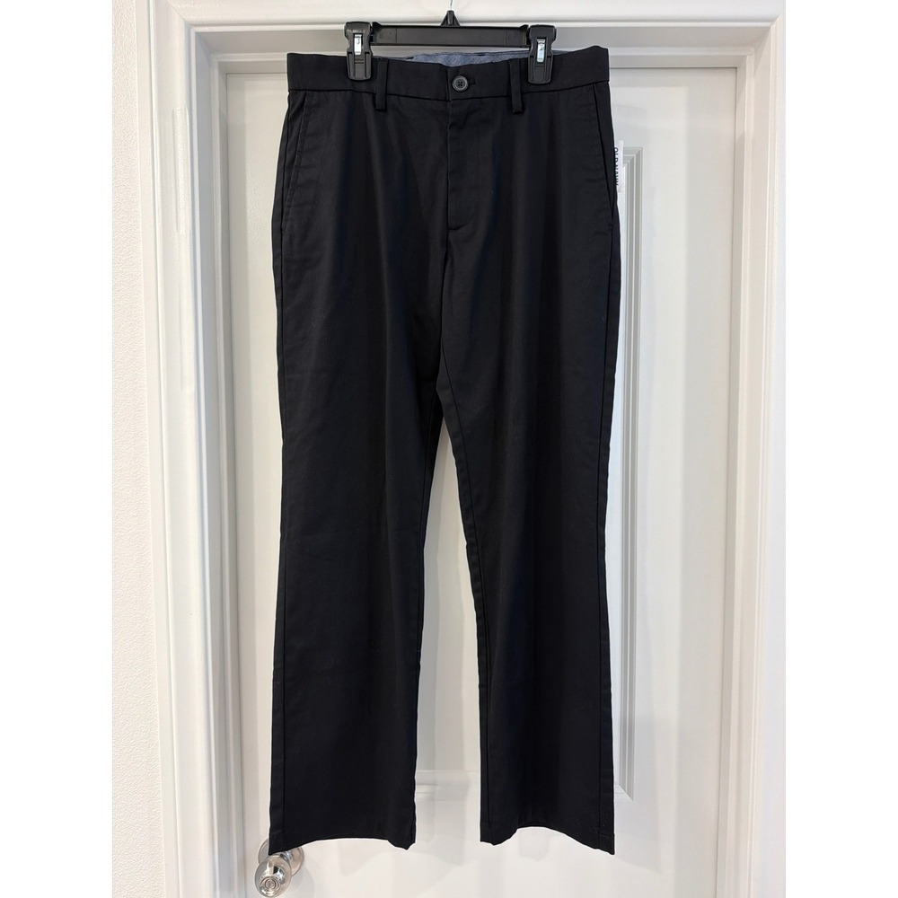Old Navy Ultimate Loose Built-In Flex Chinos Mens 30x30 Black Stretch Pants NWT